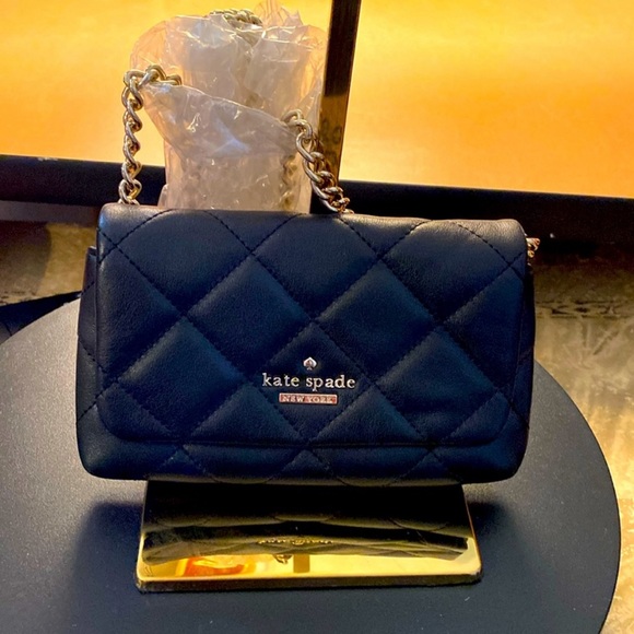 kate spade Handbags - Kate Spade Leather New York Mini Vienna Black Quilted Crossbody NWOT